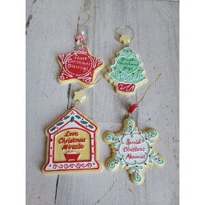 DaySpring religious‎ blessing gingerbread ornament Xmas set